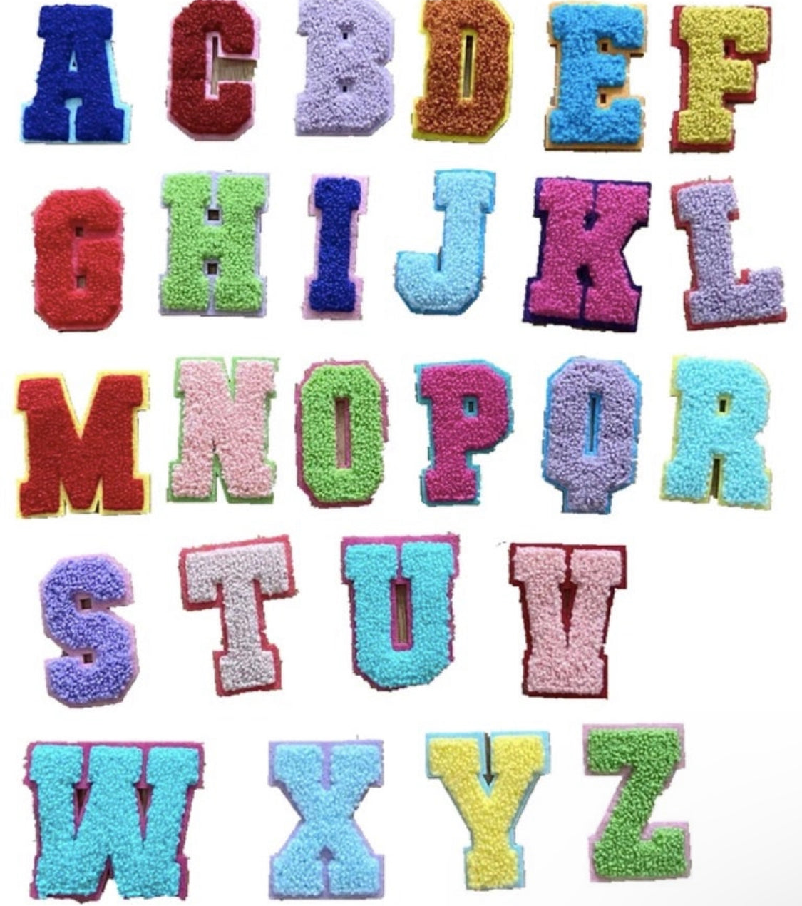 Additional Chenille Letter Patches
