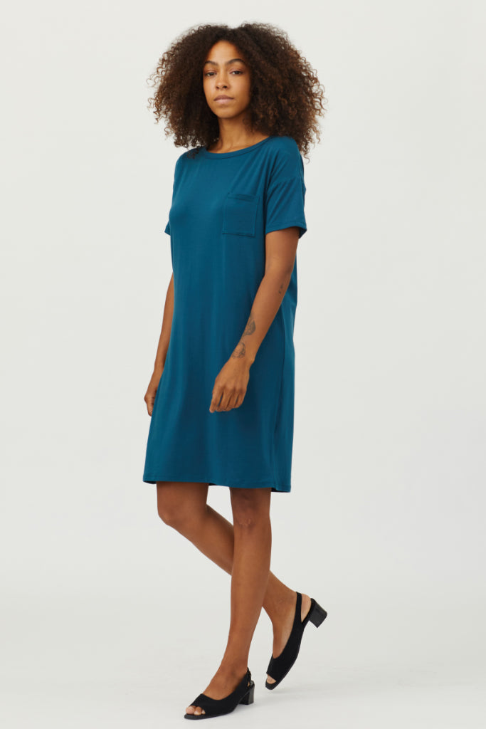 teal tshirt dress