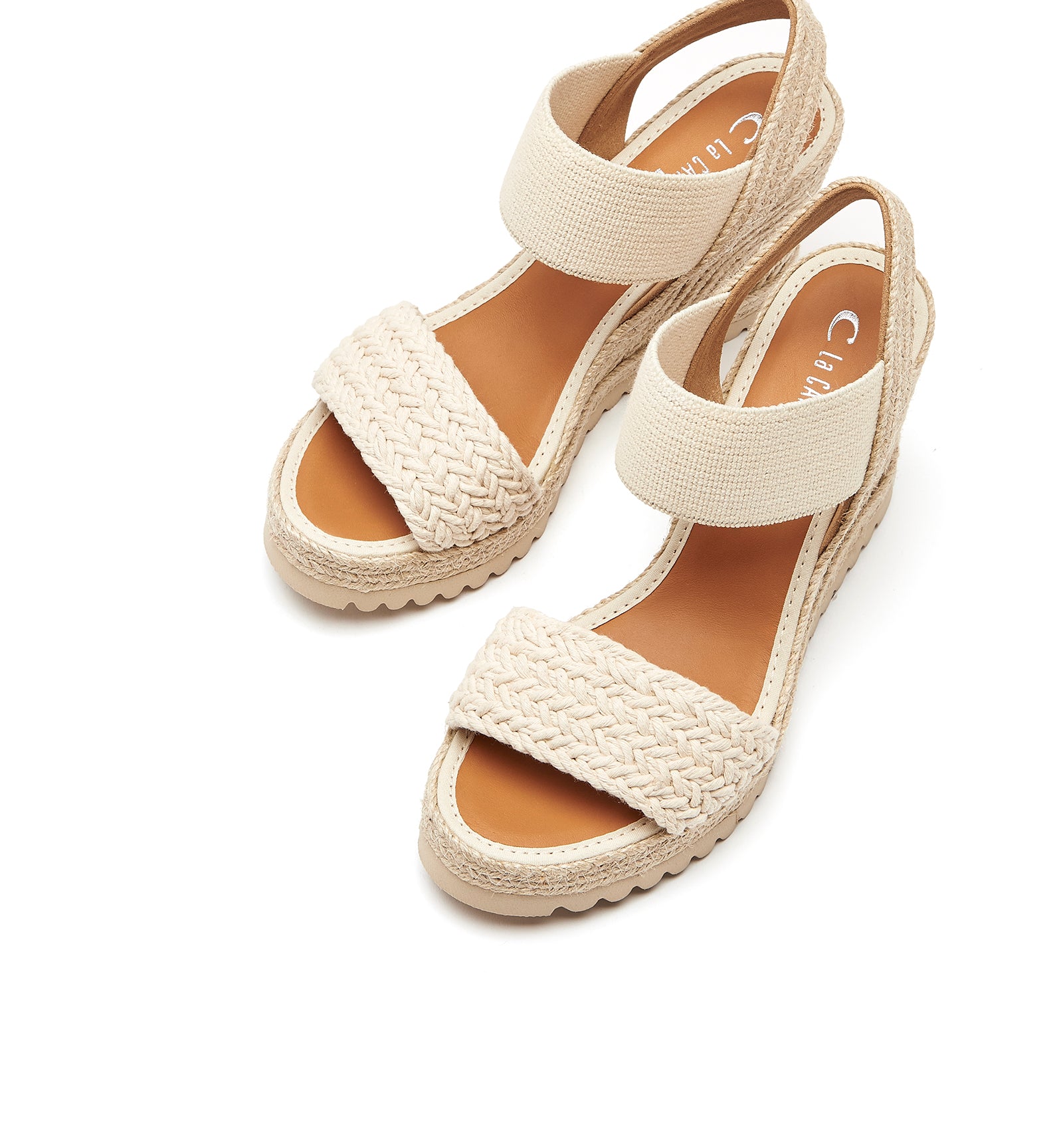 CHARIOT FABRIC WEDGE SANDAL