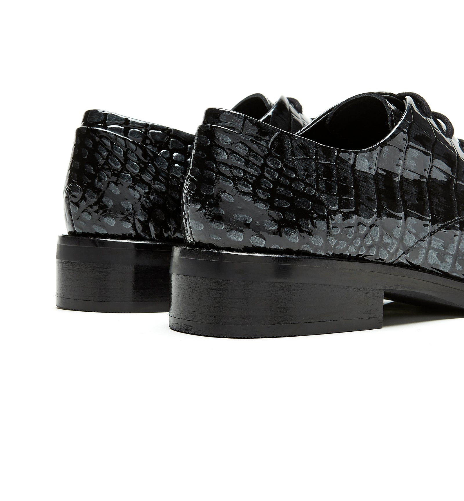 PLENTY CROCO-EFFECT LEATHER OXFORD