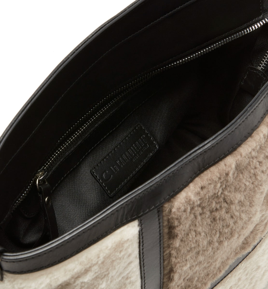 OLIVYA SHEARLING TOTE BAG