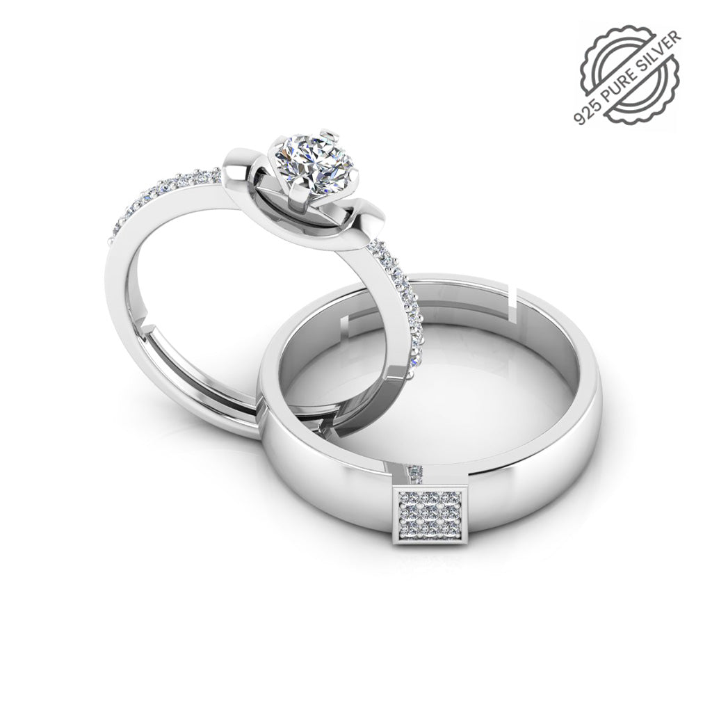 S925 Couple Rings – A Deer with You 2 – Top