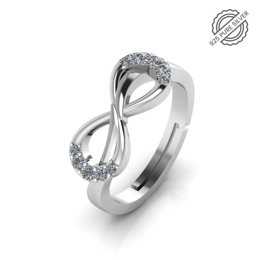 Infinity ring with diamonds - Glacier® Jewelry