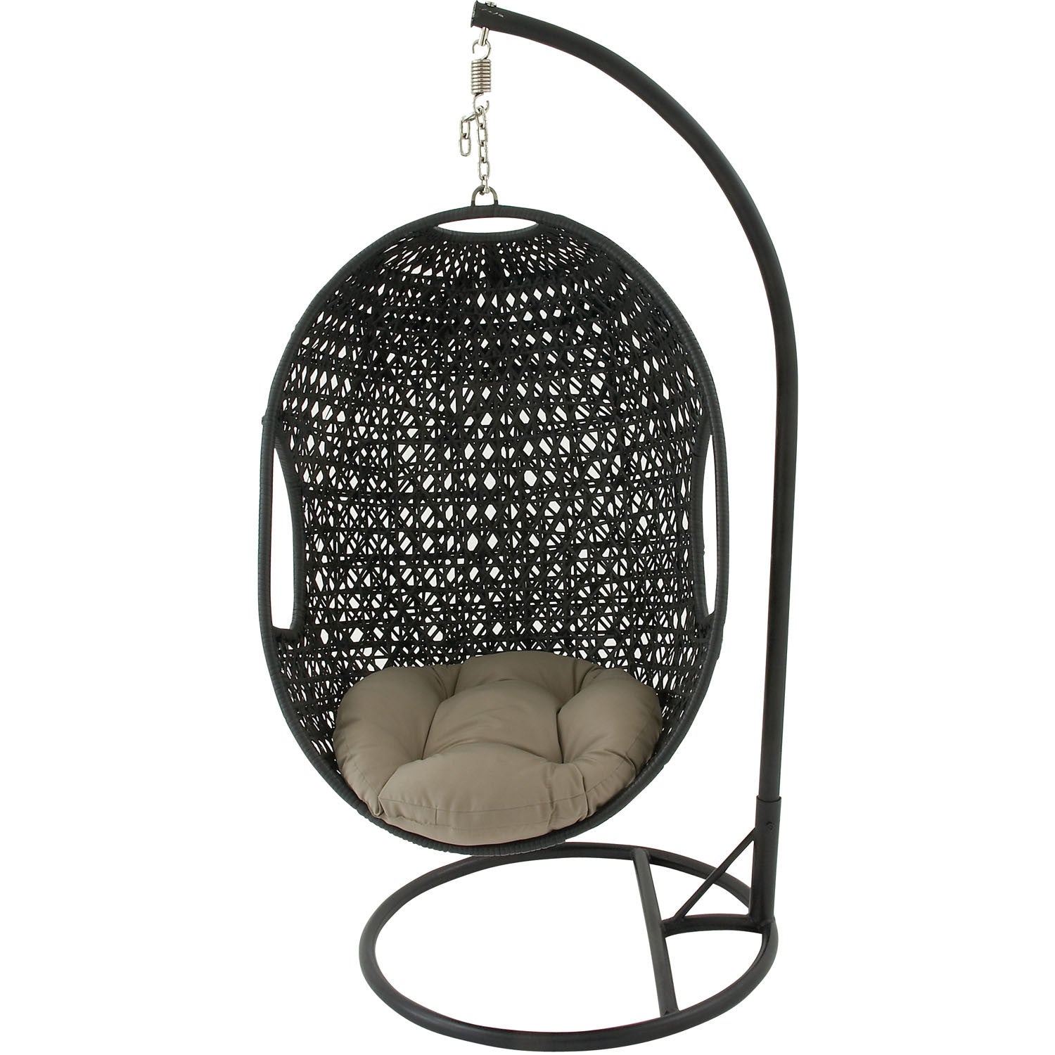 Hanover Outdoor Wicker Rattan Hanging Egg Chair Swing - EGG-SWING01