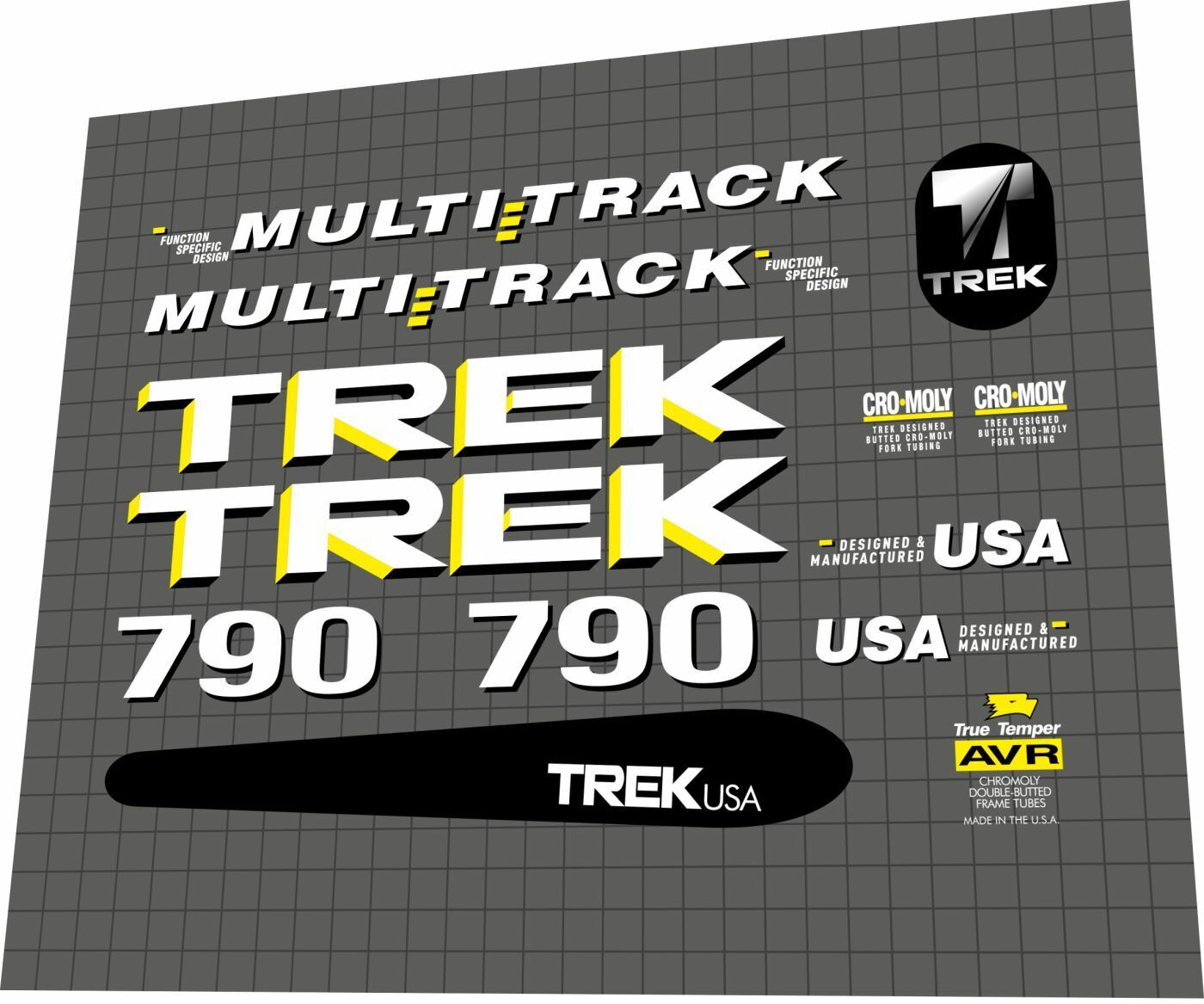 TREK 950 (1992) SingleTrack Frame Decal Set