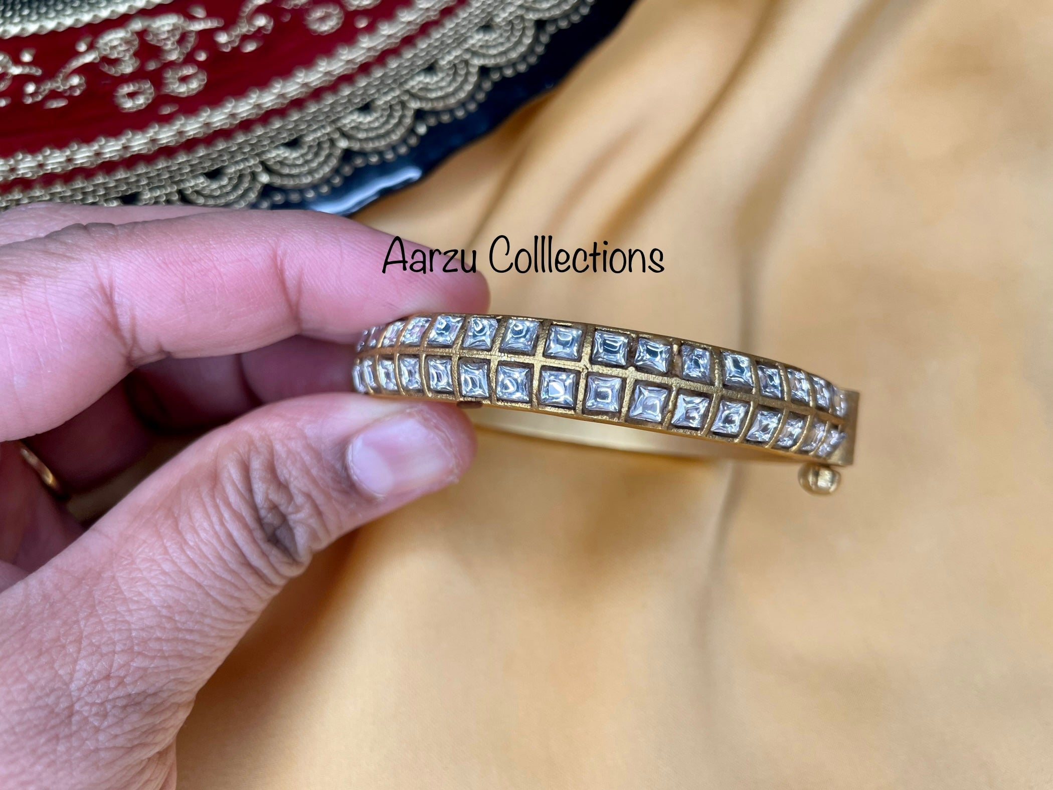 Kundan jadau openable bangle - 2.2