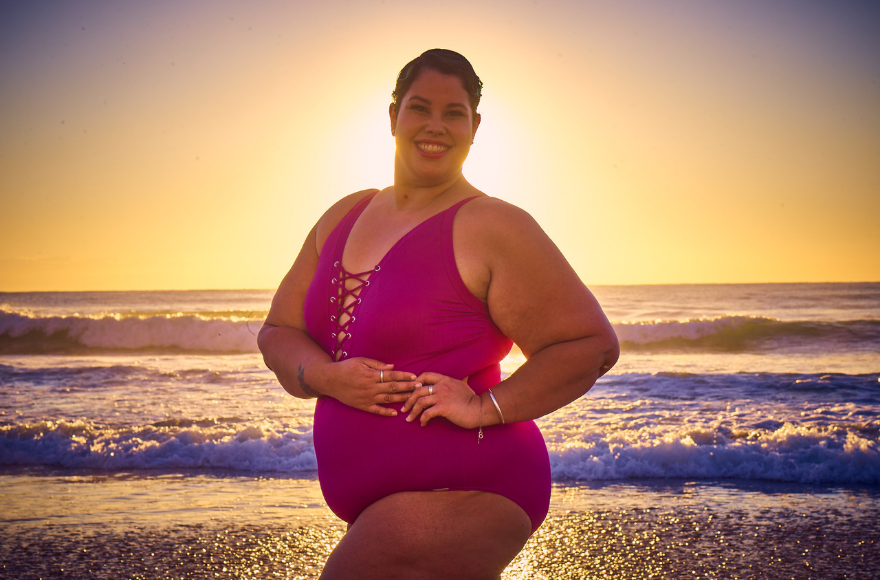 Modest Seaside One Piece Bathing Suit – Sunset and Swim