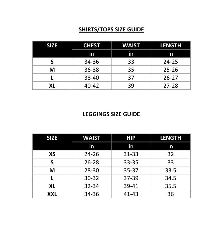 women size guide mix