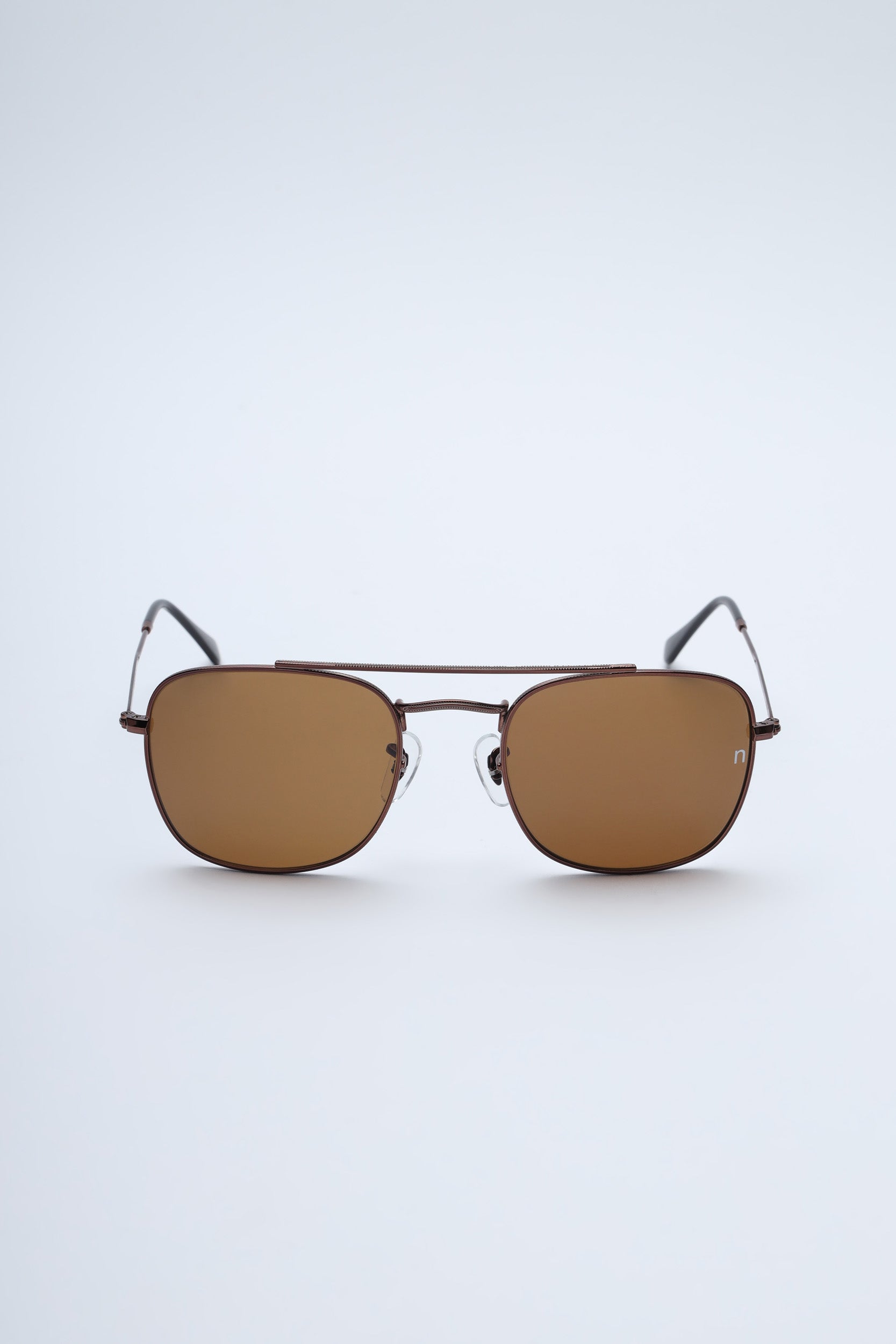 NS2008BRFBRL Stainless Steel Brown Frame with Brown Glass Lens Sunglas