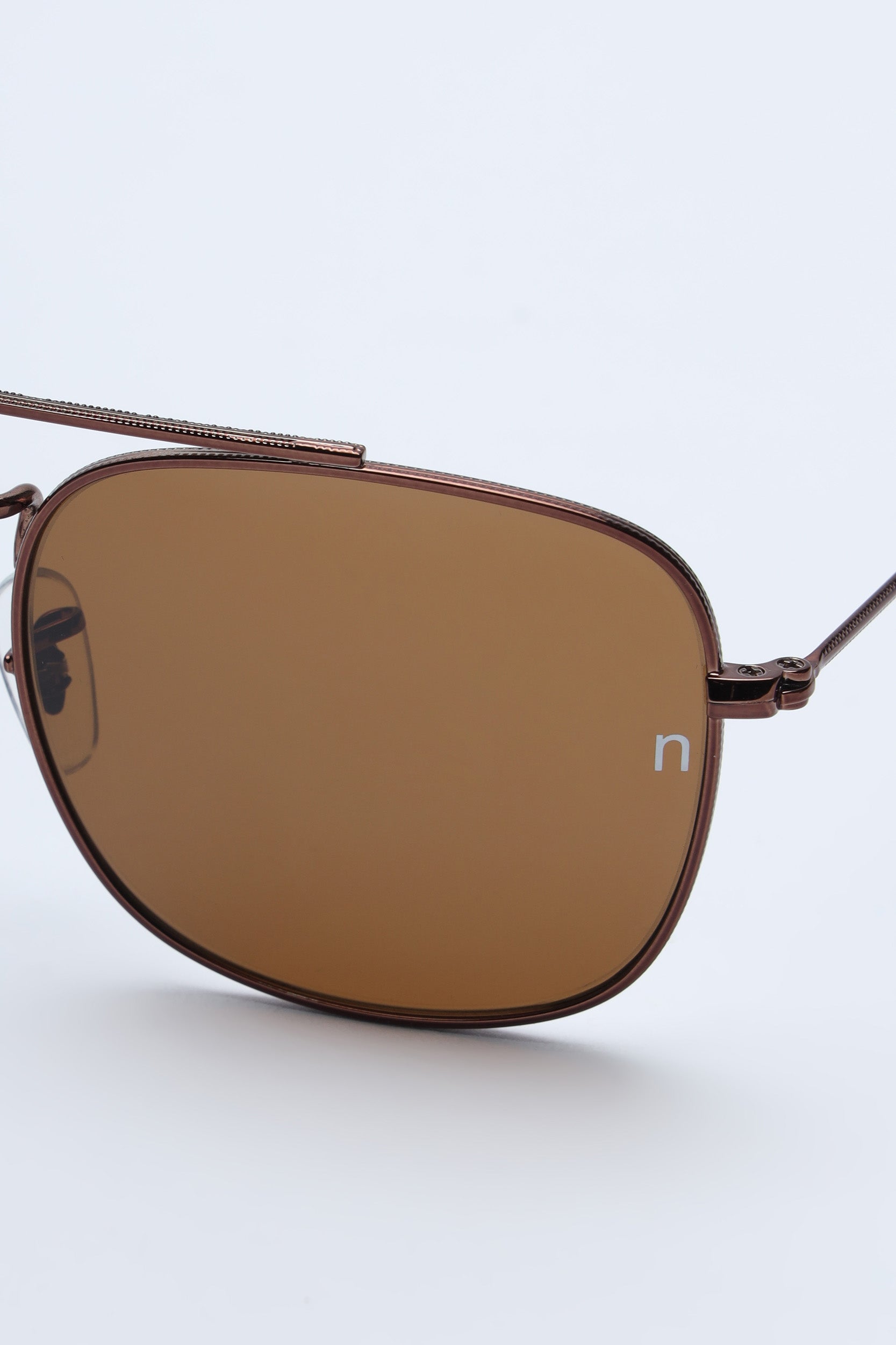 NS2002BRFBRL Stainless Steel Brown Frame with Brown Glass Lens Sunglas –  Noggah Sunglasses