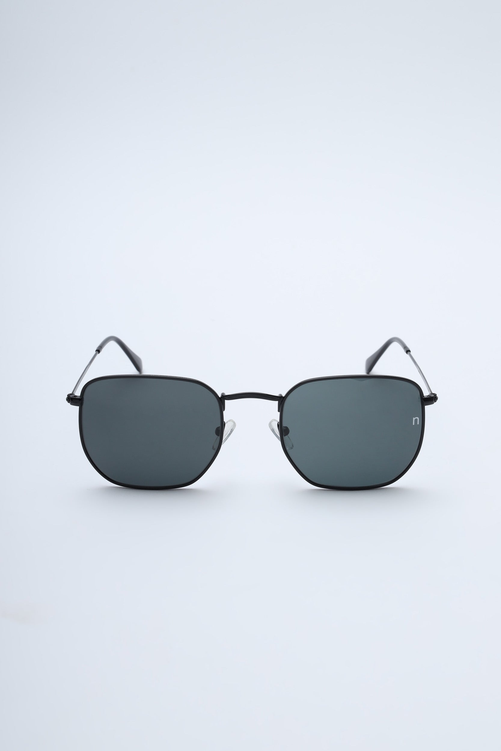 NS2005BFBL Stainless Steel Black Frame with Black Glass Lens Sunglasse –  Noggah Sunglasses