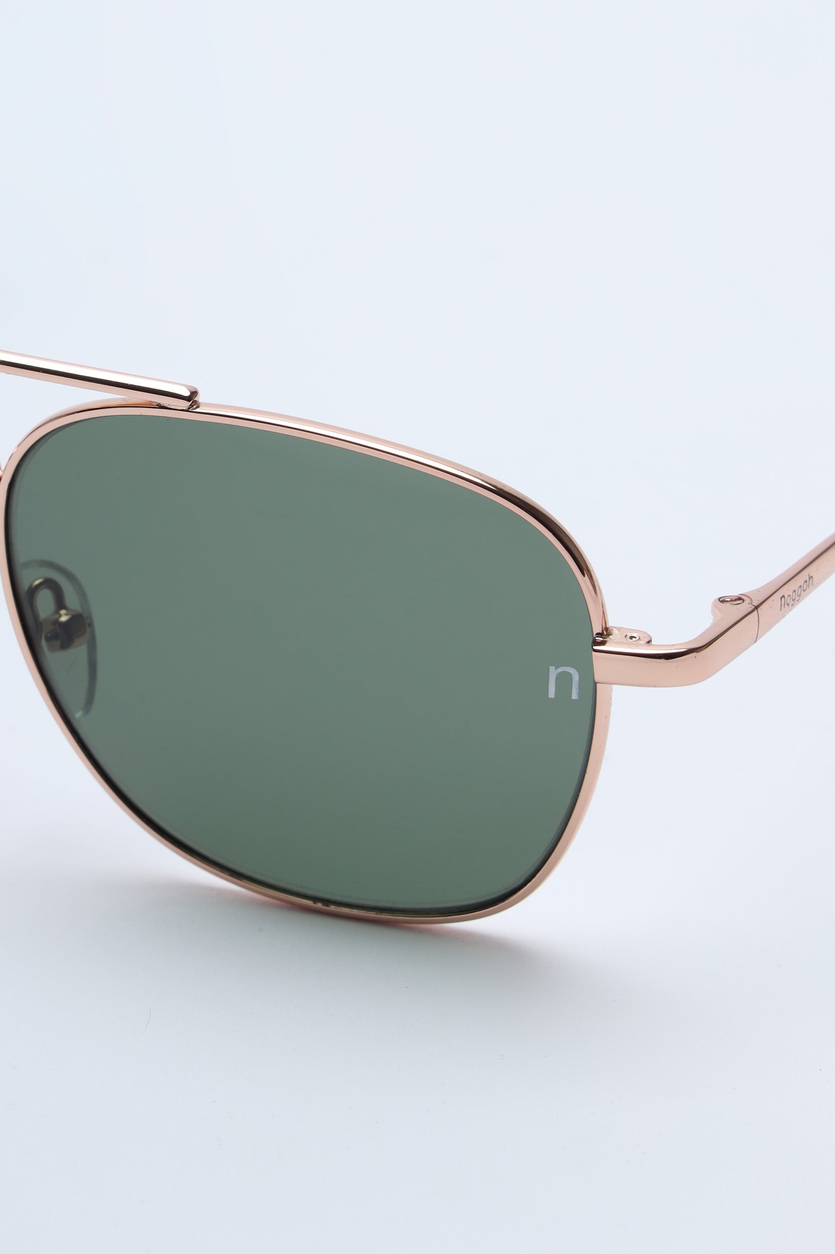 NS2006GFGL Stainless Steel Gold Frame with Green Glass Lens Sunglasses –  Noggah Sunglasses
