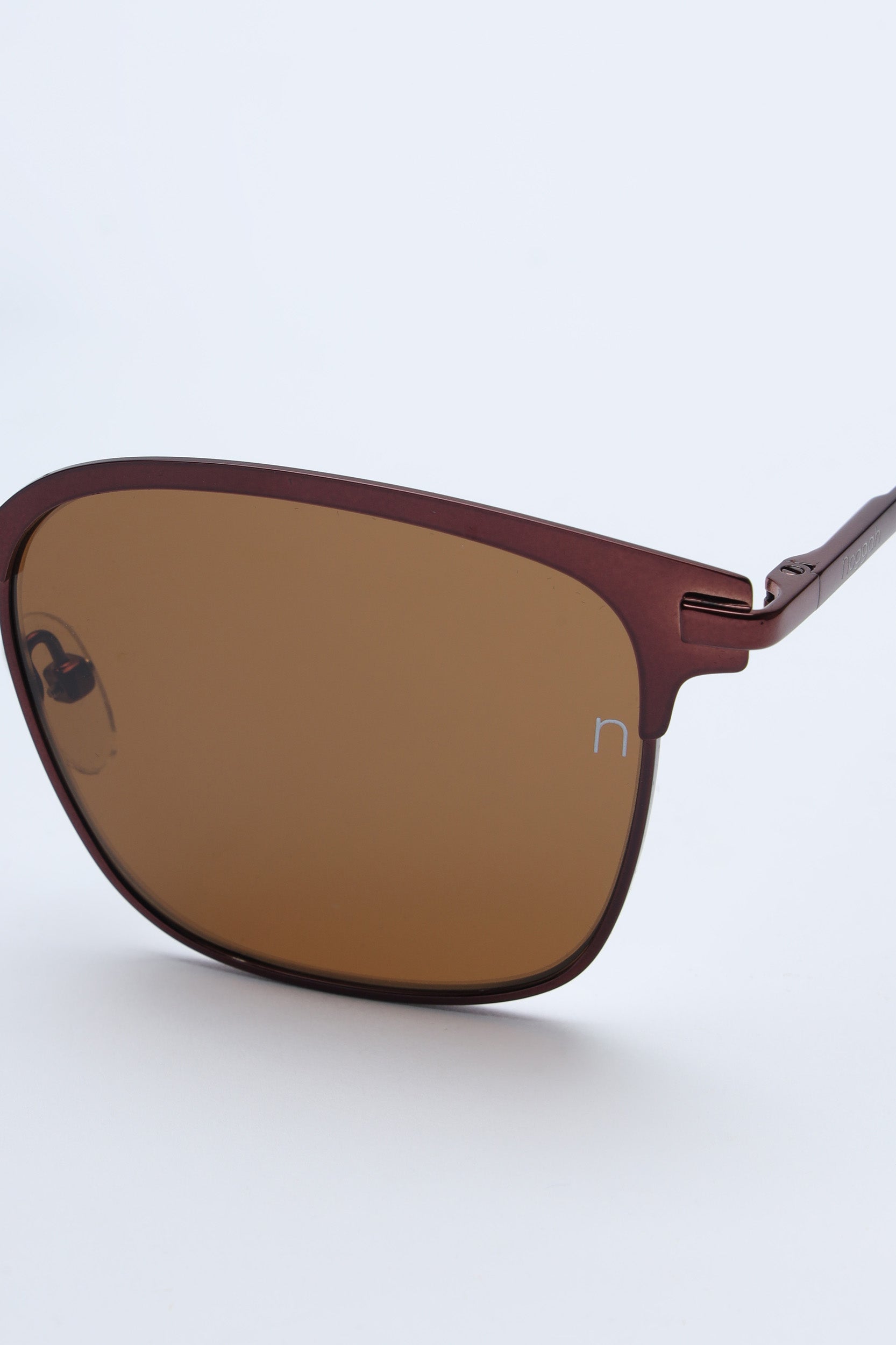 NS2008BRFBRL Stainless Steel Brown Frame with Brown Glass Lens Sunglas –  Noggah Sunglasses