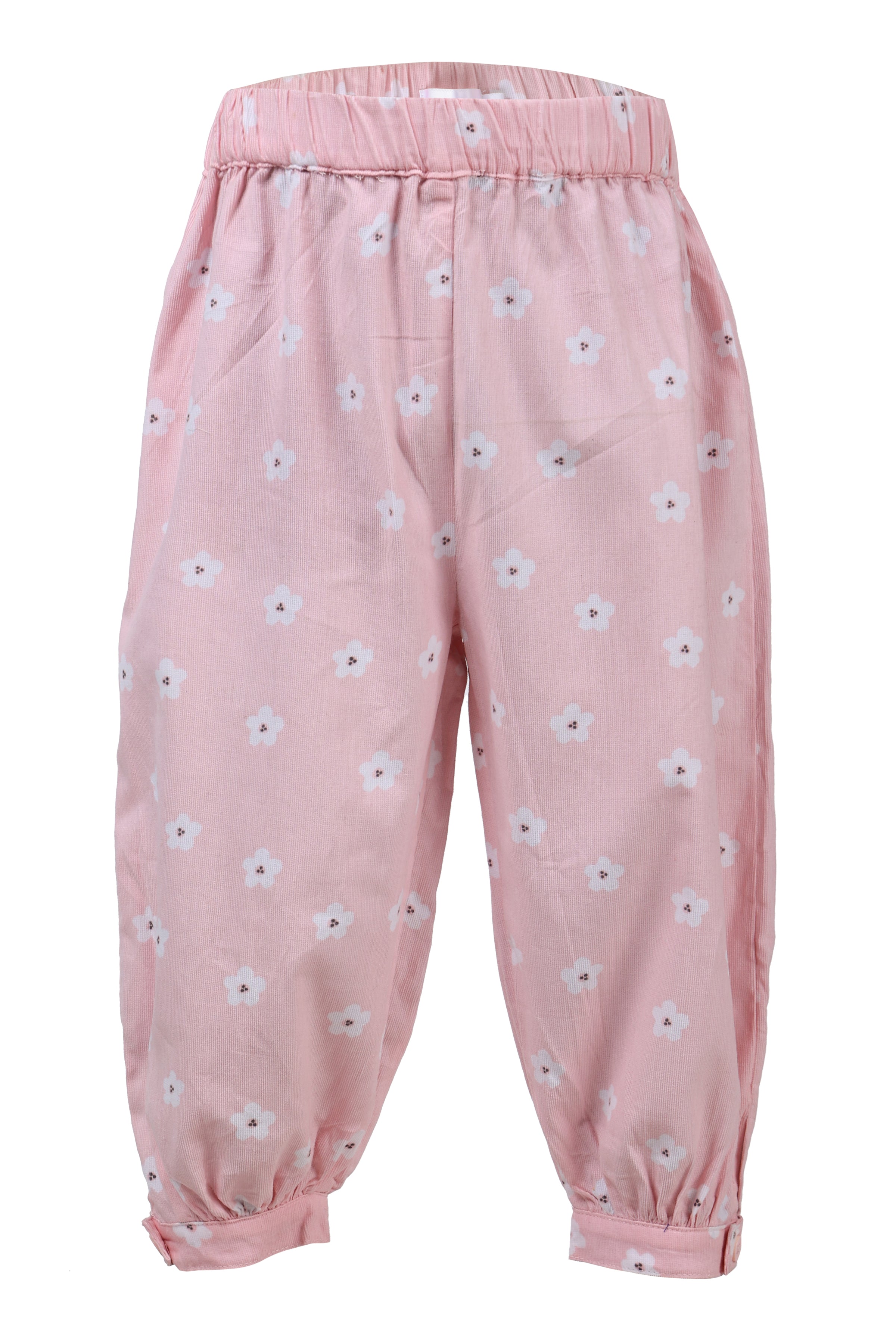 Kiddopanti Kids Pink Printed Harem Pants