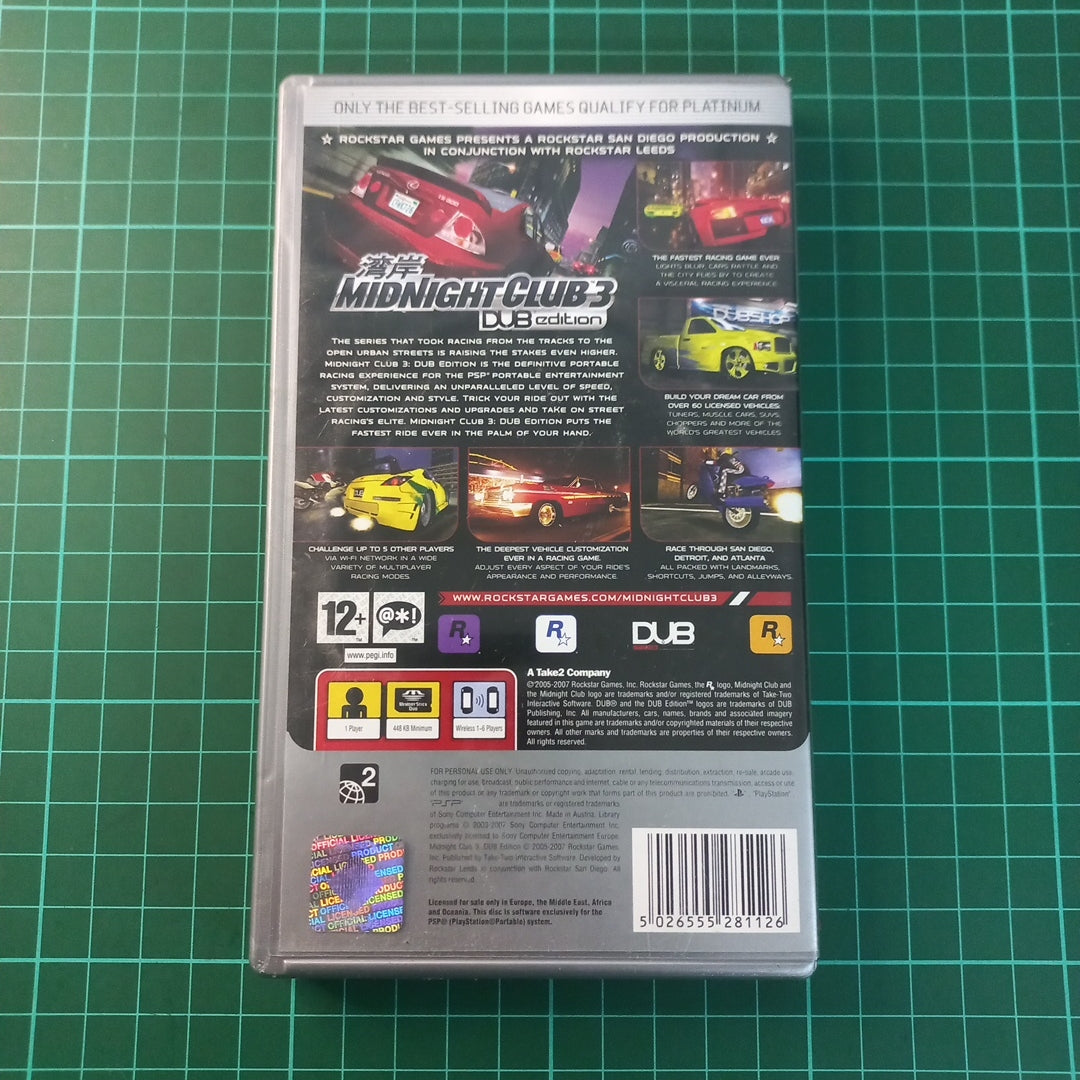 Midnight Club 3 : DUB Edition | PSP | Platinum | Used Game – RetroguySA