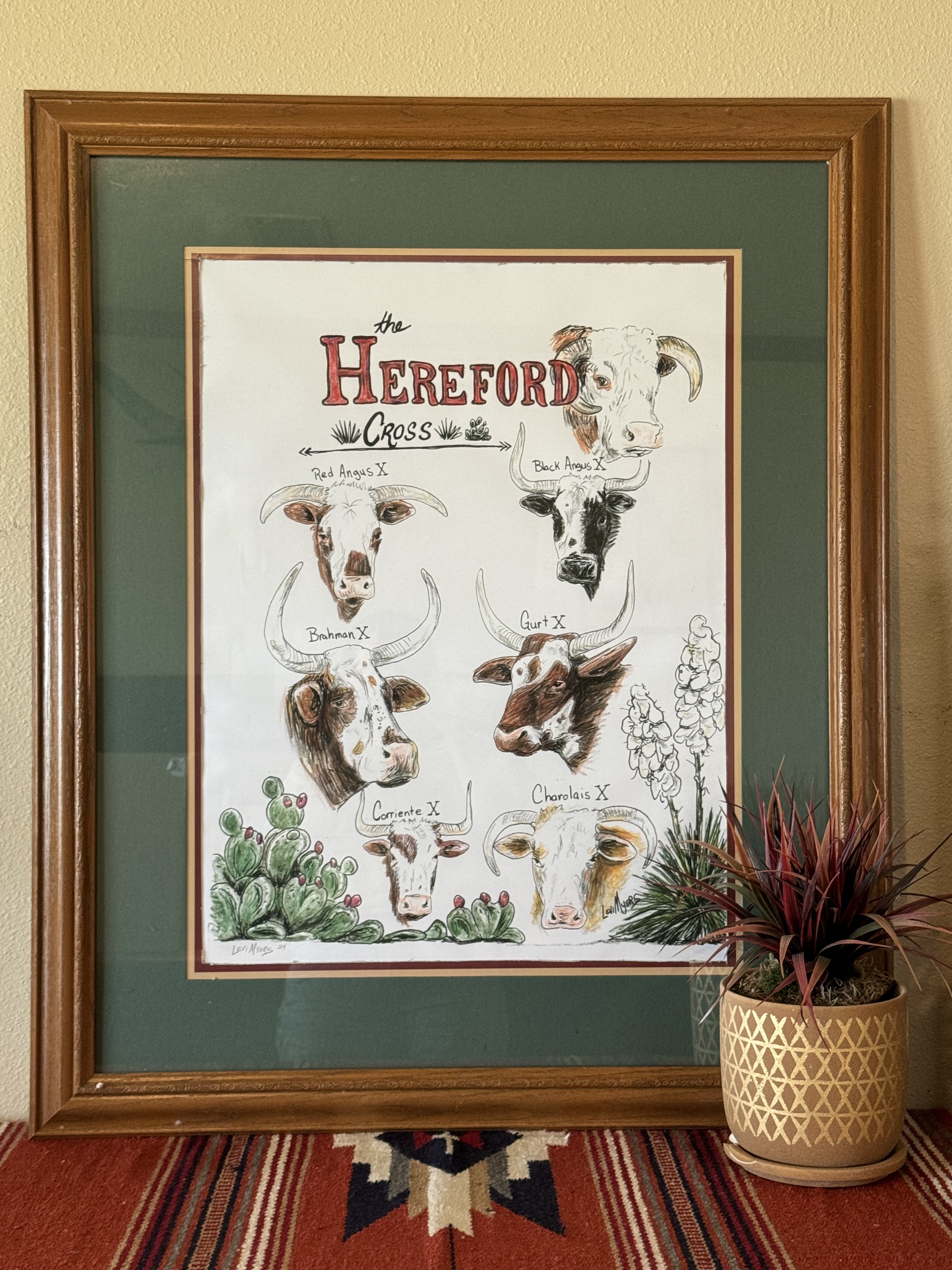 “Hereford Cross“~ Original Art by Levi Myers