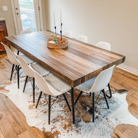 Cowhide Under Dining Table