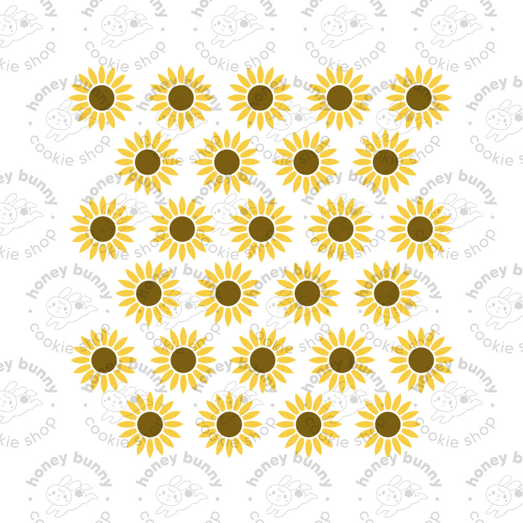 Stencil Girasoles 2 capas – Honey Bunny Cookie Shop