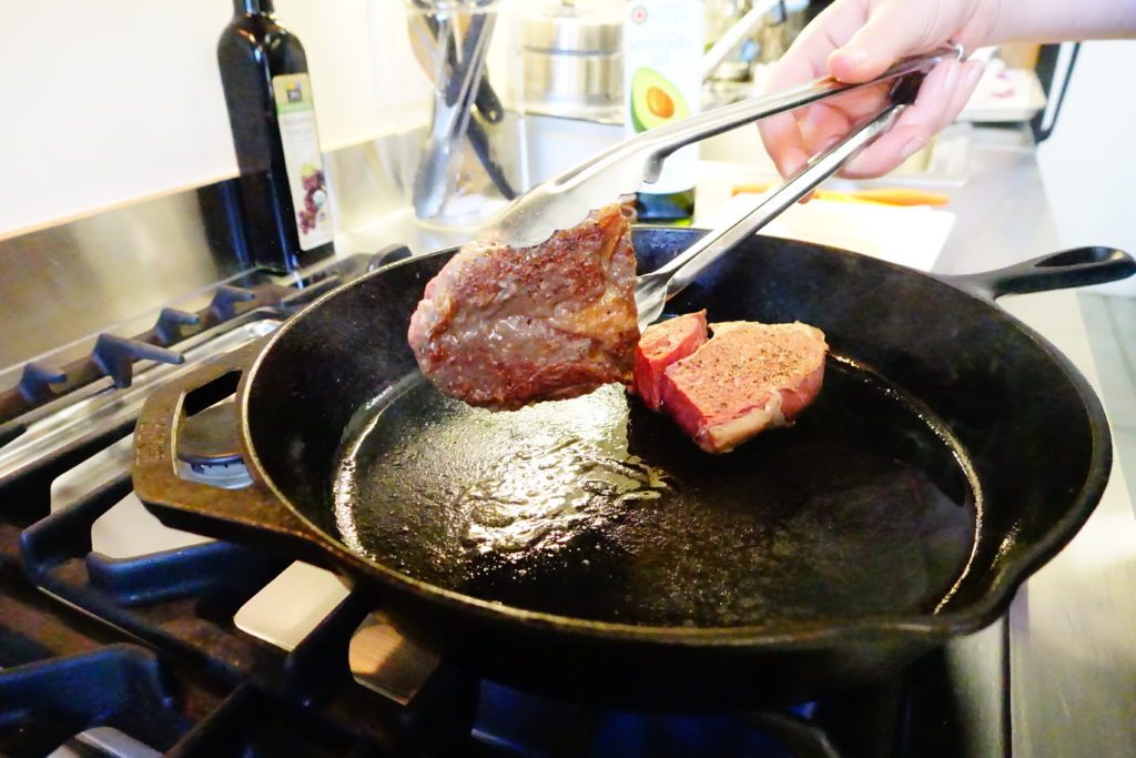 sear steak after sous vide