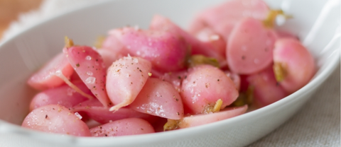 Sous Vide Radishes with Butter and Sea Salt