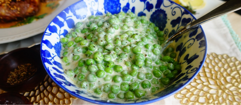 Sous Vide Creamed Sweet Peas with Shallot