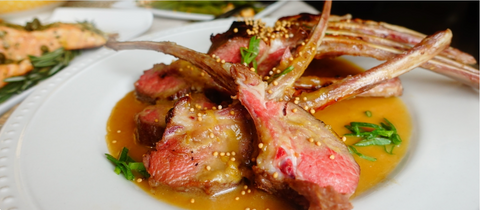 Sous Vide Honey Dijon Rack of Lamb