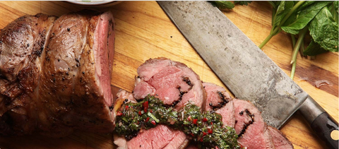 Sous Vide Leg of Lamb With Mint, Cumin, and Mustard