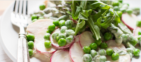 Sous Vide Poached Chicken with Spring Vegetable Salad