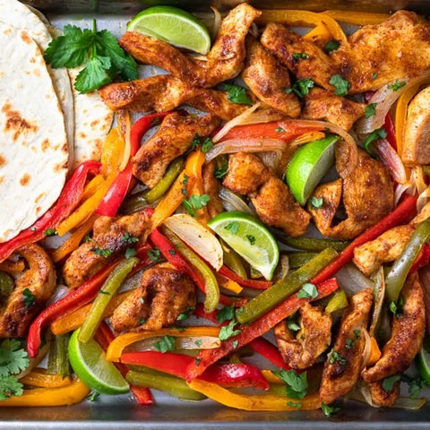 Steam-Baked Chicken Fajitas