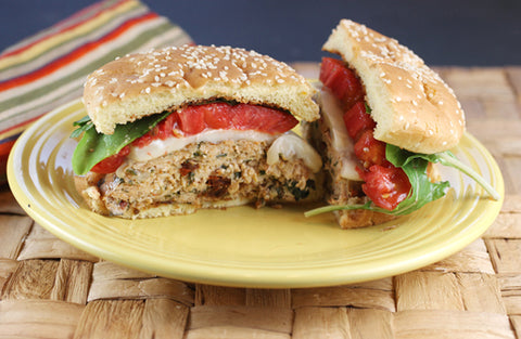 Sous Vide Mediterranean Turkey Burgers