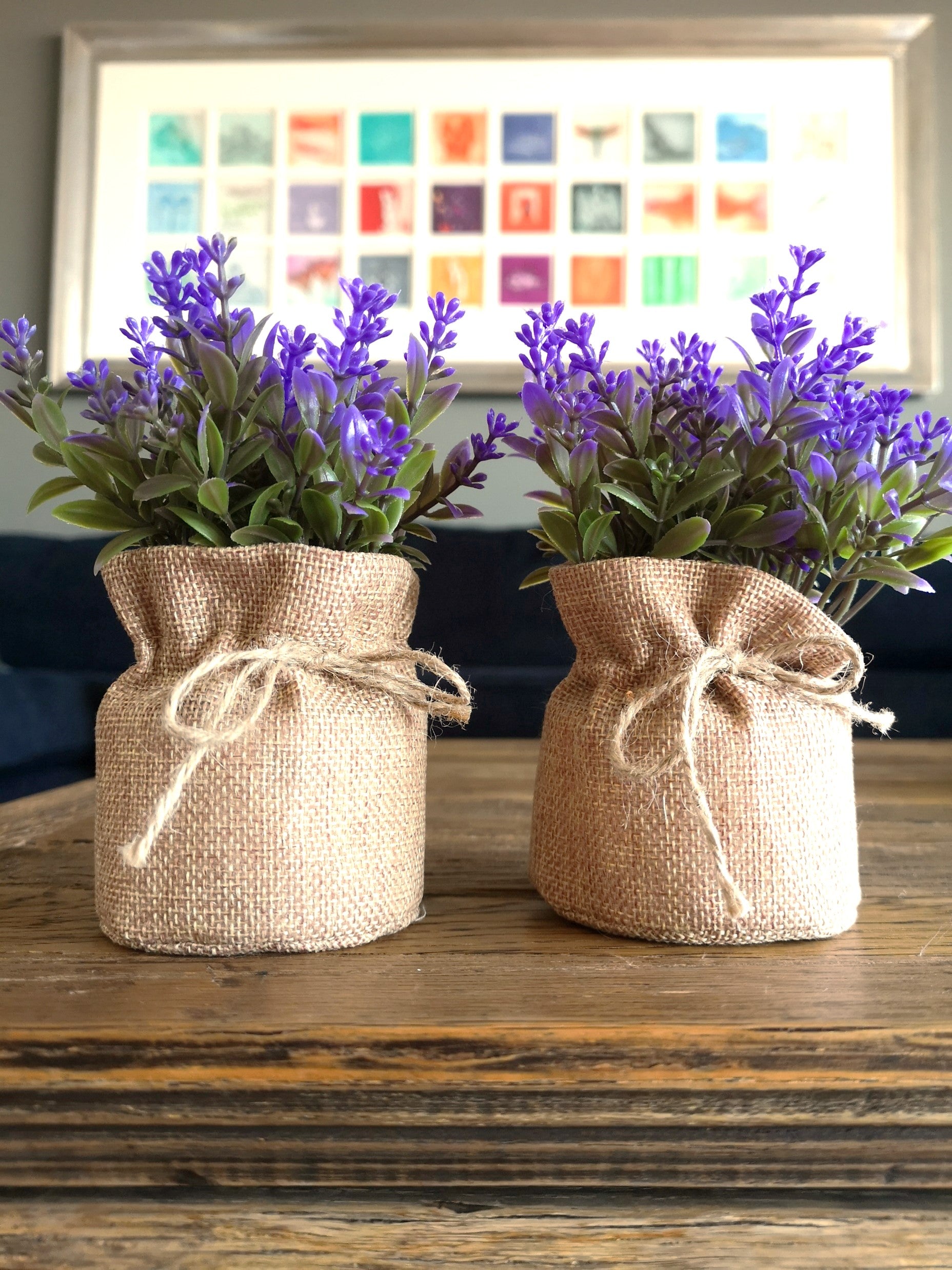 GREEN ELEMENT | PLANTAS DE MESA | LAVANDA MORADA EN MACETERO DE LINO –  Green Element