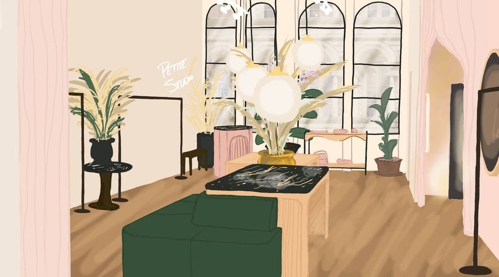 Petite Studio New York Retail Store Illustration