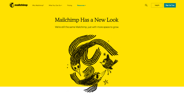 Mailchimp's new branding features illustrations