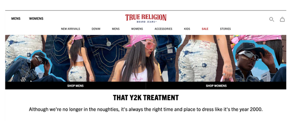 True Religion uses a nostalgic branding strategy