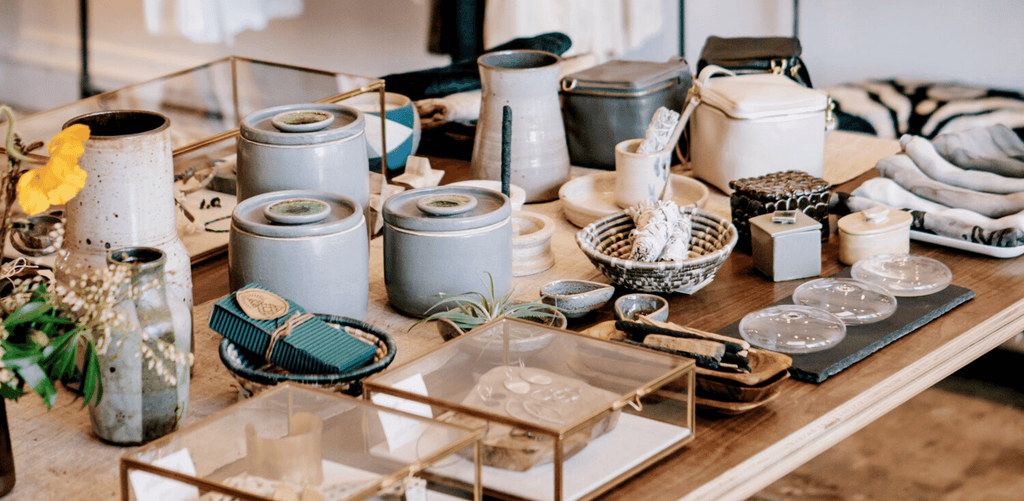 Table display at The Arc Shop in LA