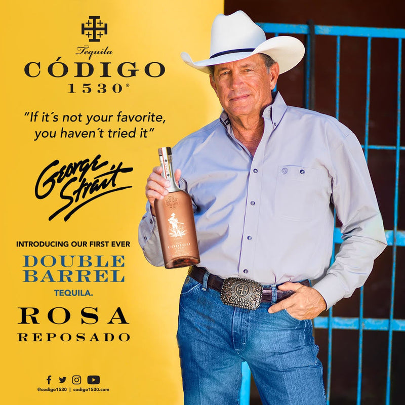 Buy Codigo 1530 George Strait Double Barrel Rosa Reposado Tequila® Online | Celebrity Tequila Delivered - DrinkWithTheStars.com