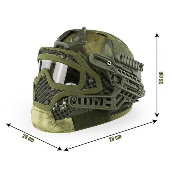 Dimensions du casque Airsoft Custom
