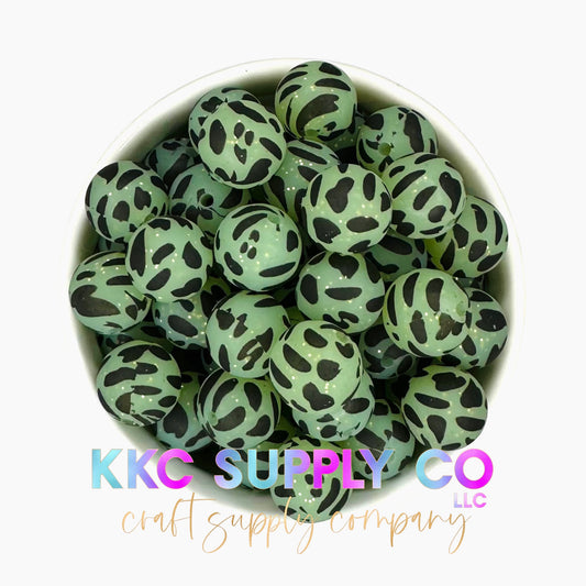 SP76-Glitter Cow Print Lavender and Black 15mm Silicone Beads – KKC Supply  Co, LLC