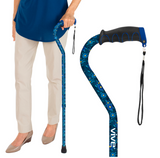 Vive Fashion cane with blue floral print