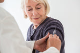 a senior getting vaccinated