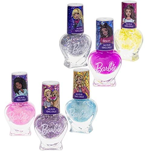 Barbie - Townley Girl Non-Toxic Peel-Off Quick Dry Nail Polish Activity Makeup Set for Girls, Ages 3+ includes 15 PK Nail Polish with Nail Gems Wheel and Nail File for Parties, Sleepovers and Makeovers - sctoyswholesale