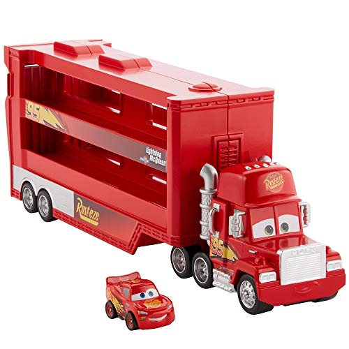 Disney Pixar Cars Disney Pixar Cars Minis Transporter with Vehicle, Kids Birthday Gift for Ages 4 Years and Older