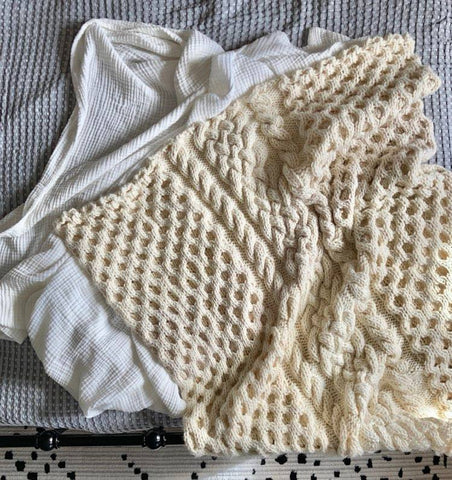 cable knit blanket