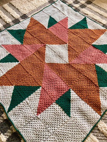 crochet barn style blanket