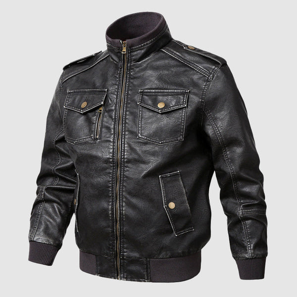 Frank Hardy Old School Leather Jacket - Avxnue