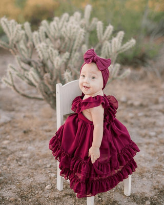 Charly Pink Maxi Dress w/ Ruffles