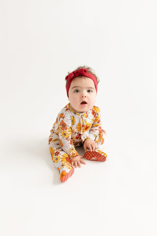 Posh Peanut Andina Ruffle Zipper Footie - Soft and Stylish Footwear for  Your Little One