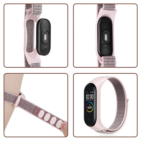 correa con cierre de velcro para xiaomi mi band 6 pulsera de nylon suave para pulsera inteligente de actividad