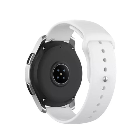 Para Amazfit GTR 4 Pro 22 mm correa de reloj de silicona bicolor perforada  (blanco +