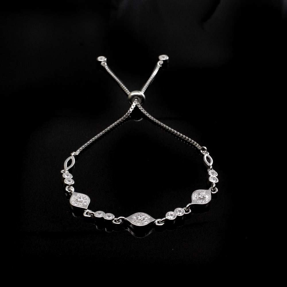 Cute Butterfly 925 Silver Platinum Finish Bracelet for Girls